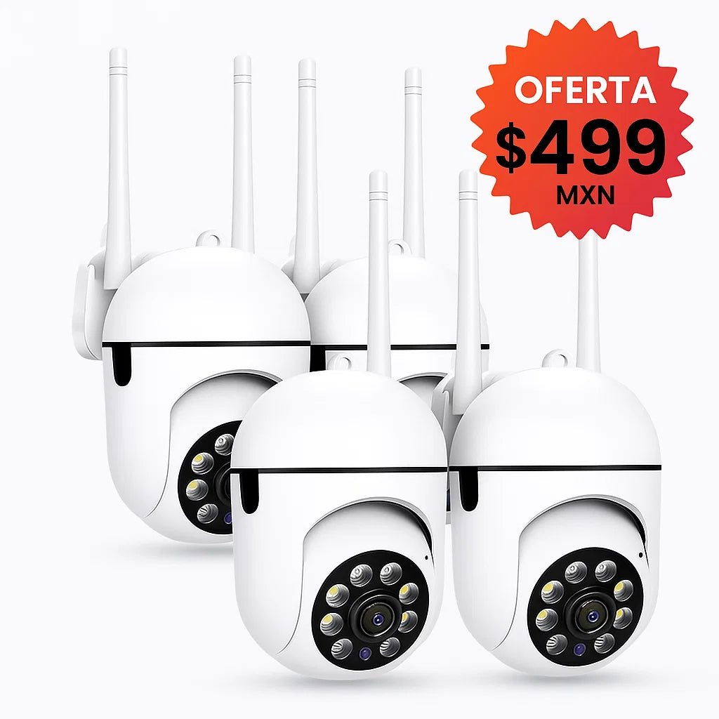 PACK de 4 Cámaras WiFi Inteligentes con Visión Nocturna (Pack x4)
