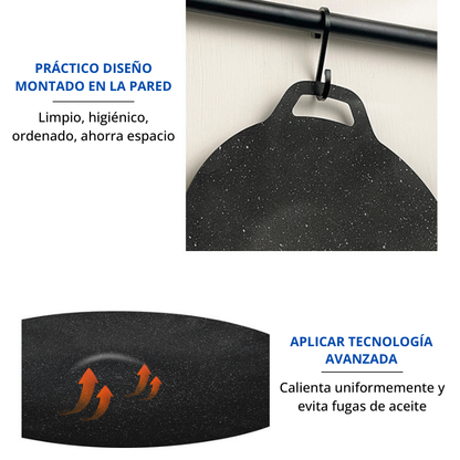 Sartén antiadherente multiusos de 6 capas, se puede utilizar para placas de inducción